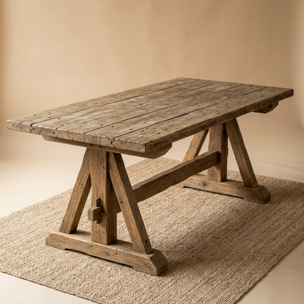 Hollis Reclaimed Trestle Table